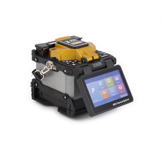 Six motors fusion splicer, real core to core alignment technology.  6s splicing, 18s heating, identify fiber types automatically.  Used for WAN/ MAN/ Telecommunication projects.
